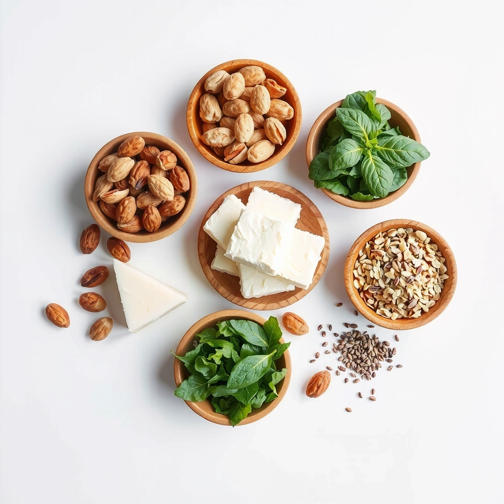 Minerali bogata hrana - mlečni proizvodi, orašasti plodovi, zeleno povrće